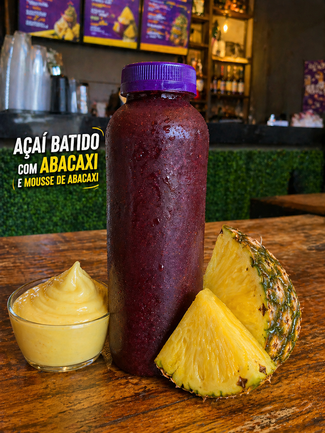 Açaí Batido com Abacaxi 300ml